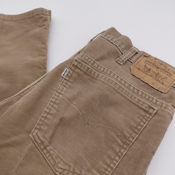 Vtg 70s Levis White Tab Pants 517 Mens 33 x 29 Talon Zipper Corduroy USA Preppy